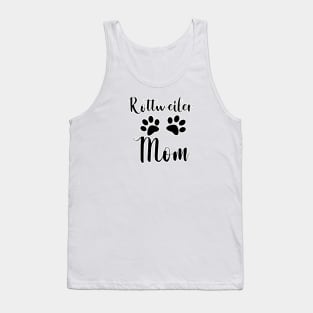 Rottweiler Mom Paw Prints Graphic Design Tank Top